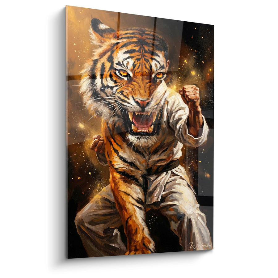 Tableau Tigre Karatéka - Esprit du Guerrier - Edition Karaté