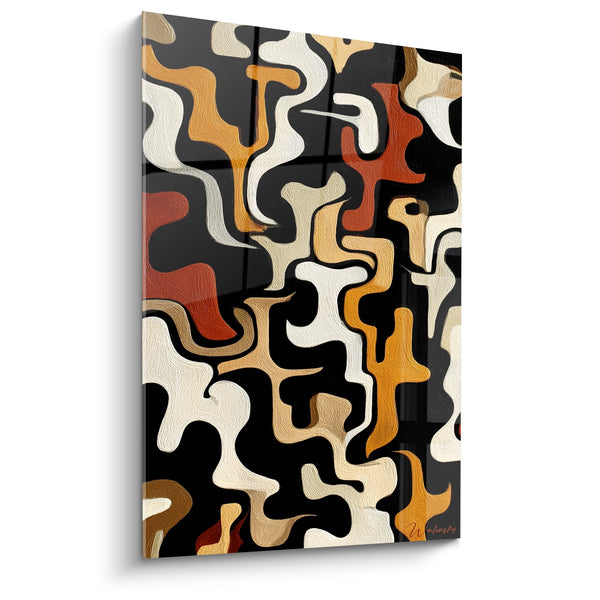 Cuadro Formas Orgánicas - Mosaico Tribal - Edición Africana Abstracta