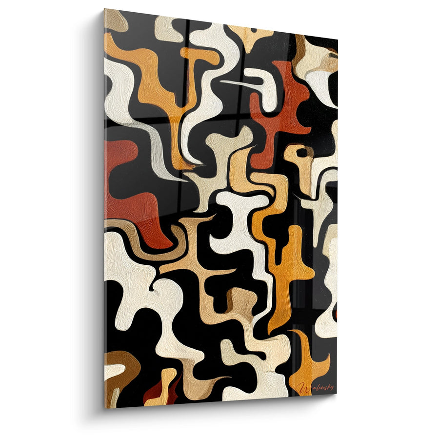 Tableau Formes Organiques - Mosaïque Tribale - Edition Africain abstrait