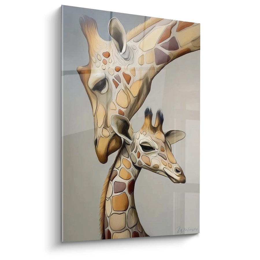 Tableau Girafes Tendresse Maternelle - Complicité Savane - Edition Animaux d'Afrique