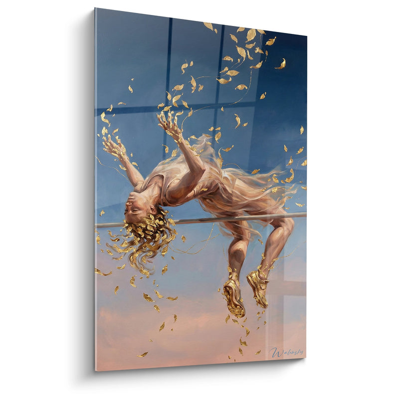 High Jump Wall Art - Golden Elevation - Athletics Edition