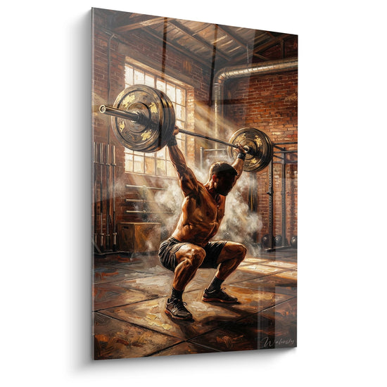 Cuadro Overhead Squat - Fuerza y Determinación - Edición Crossfit