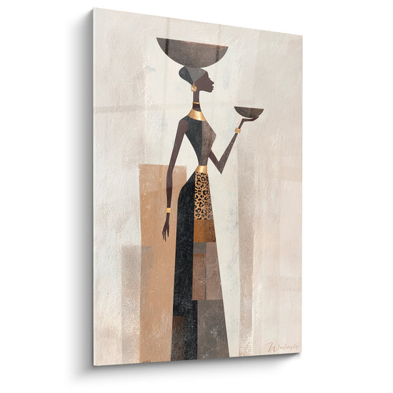 Tavolo Femmina Africana Portatrice d'Acqua - Grazia Ancestrale - Edizione Cultura Africana