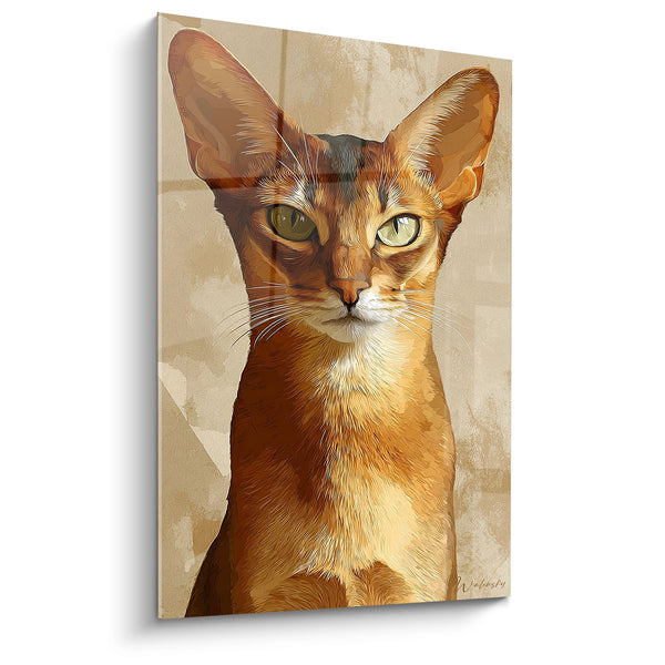Abyssinische Katze Gemälde Künstlerisch - Feline Schönheit - Abyssinian Cat Edition