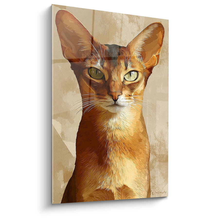 Tableau Chat Abyssin Artistique - Beauté Féline - Edition chat Abyssin