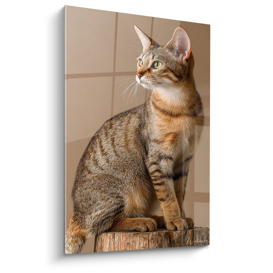 Tableau Chat Sokoke Assis - Élégance Féline - Edition chat Sokoke
