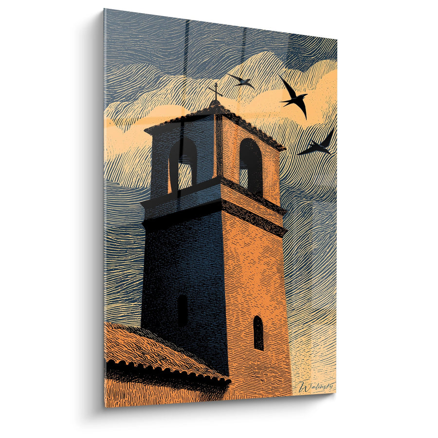 Tableau Clocher Provence - Envolée Méditerranéenne - Edition Côte d'Azur