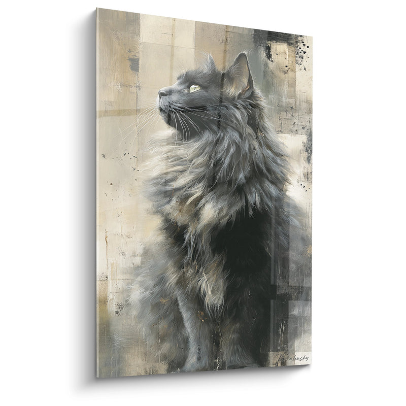 Tableau Chat Sibérien Majestueux - Regard Contemplatif - Edition chat Sibérien