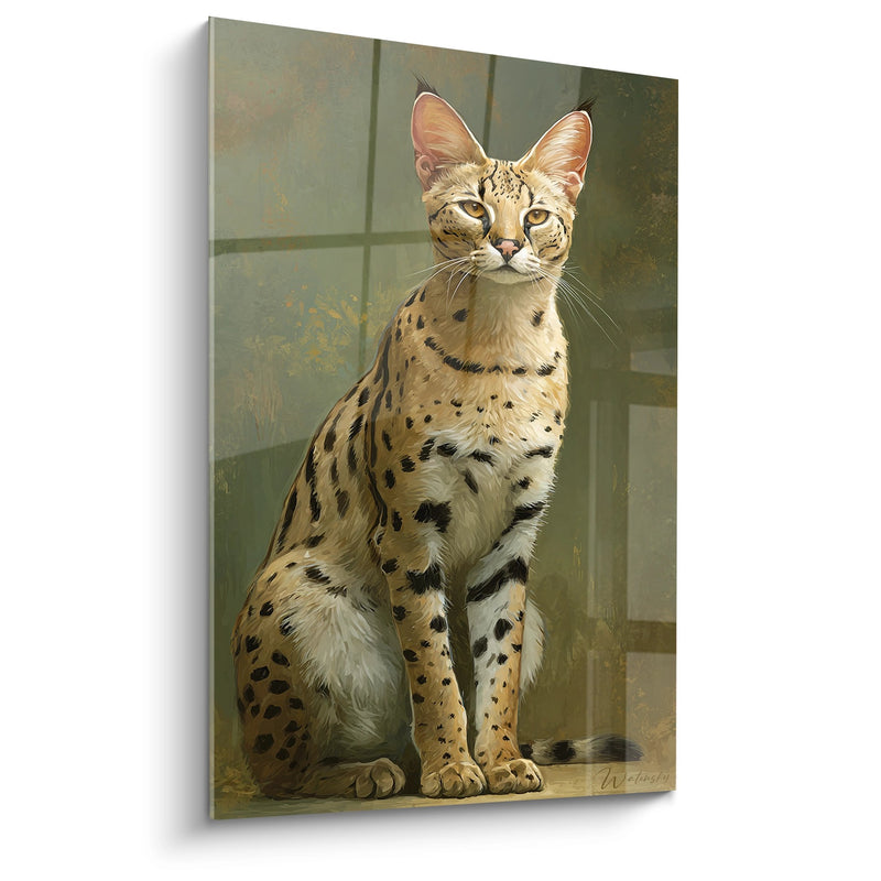 Tableau Chat Savannah Élégant - Grâce Féline Domestique - Edition chat Savannah