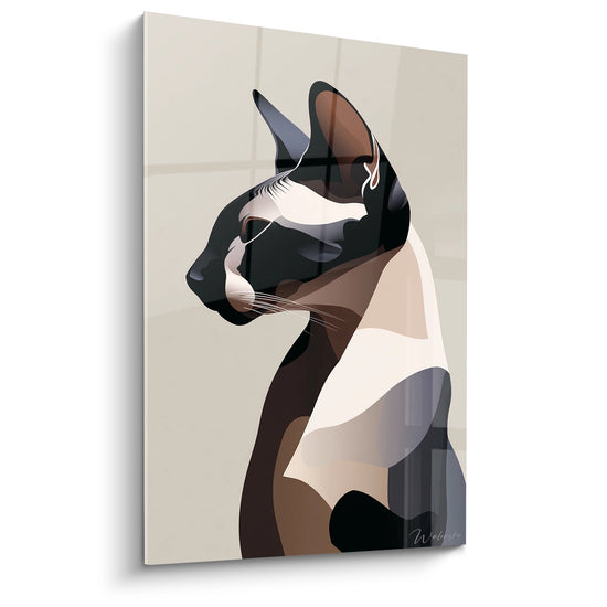 Geometrisch Sphynx Kat Schilderij - Moderne Elegantie - Sphynx katteneditie