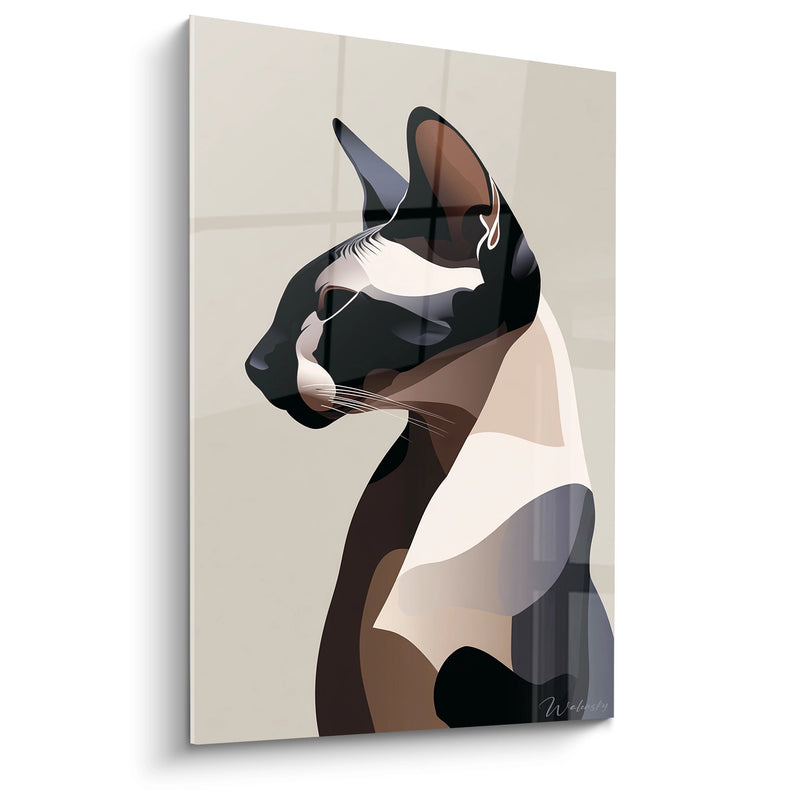 Tabella Chat Sphynx Geometrica - Eleganza Moderna - Edizione chat Sphynx