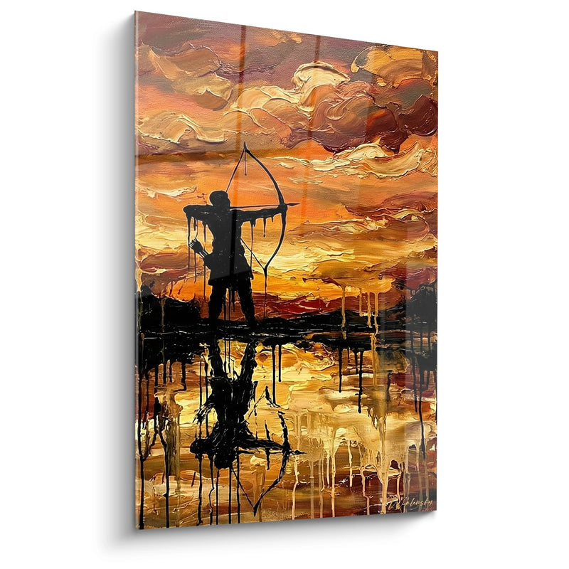 Archer Silhouette Wall Art - Twilight Reflections - Archery Edition