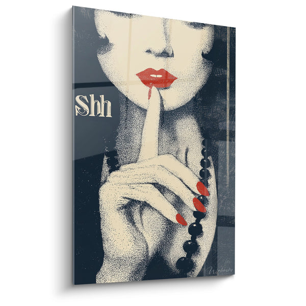 Cuadro Mujer Misteriosa - Shh Silencio Art Decó - Edición Art Decó