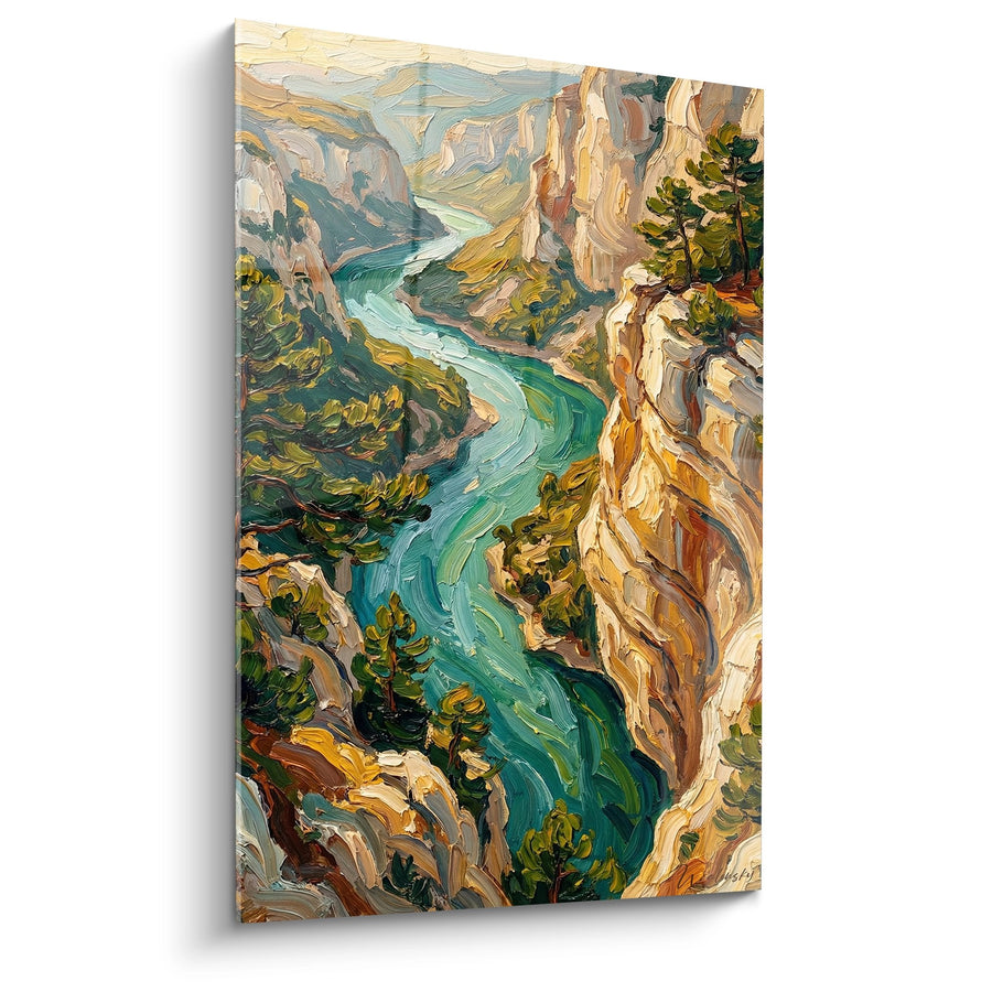 Tableau Canyon Verdoyant - Rivière Turquoise - Edition Gorges du Verdon