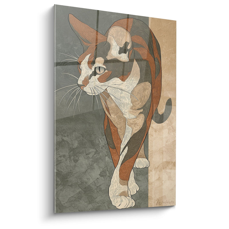 Tabella Chat Serengeti Stilizzata - Eleganza Felina Moderna - Edizione chat Serengeti