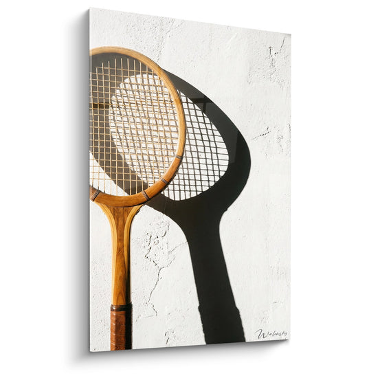 Cuadro Pala de Tenis Vintage - Sombra y Luz - Edición Tennis