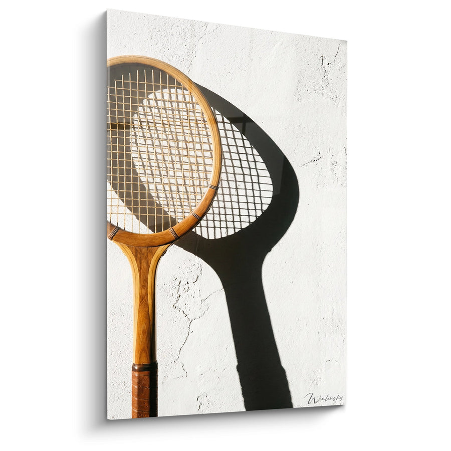 Tableau Raquette Tennis Vintage - Ombre et Lumière - Edition Tennis