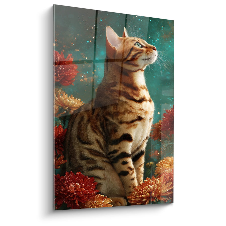 Tableau Chat Bengal Mystique - Contemplation Céleste - Edition chat Bengal