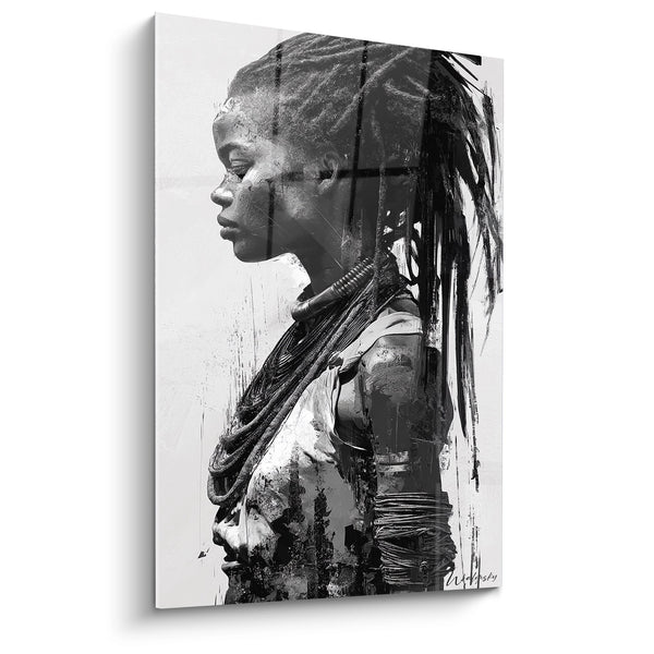 Profilo Donna Africana di Tableau - Eredità Ancestrale - Edizione Volto Africano