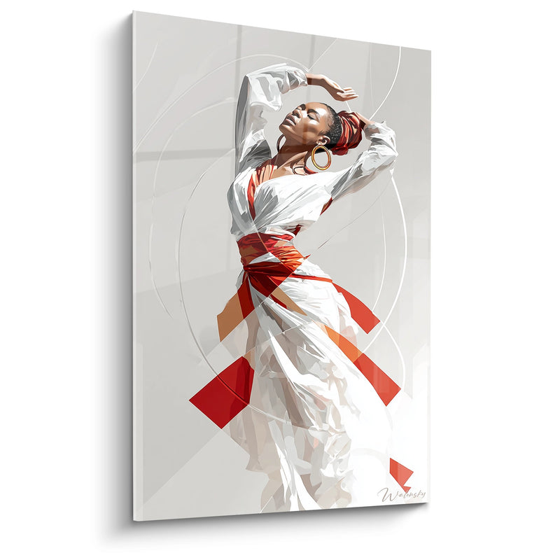 African Dancing Woman Painting - Spiritual Grace - African Dance Edition