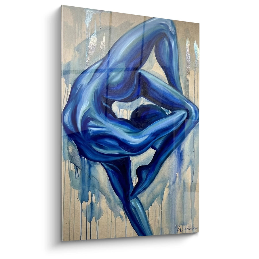 Tableau Figure Artistique Bleue - Mouvement Fluide - Edition Gymnastique