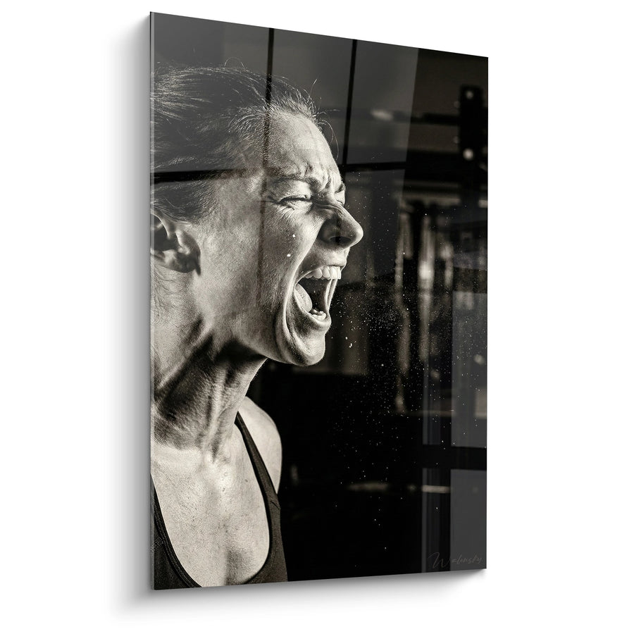 Tableau Femme Crossfit Cri de Guerre - Puissance Intérieure - Edition Crossfit