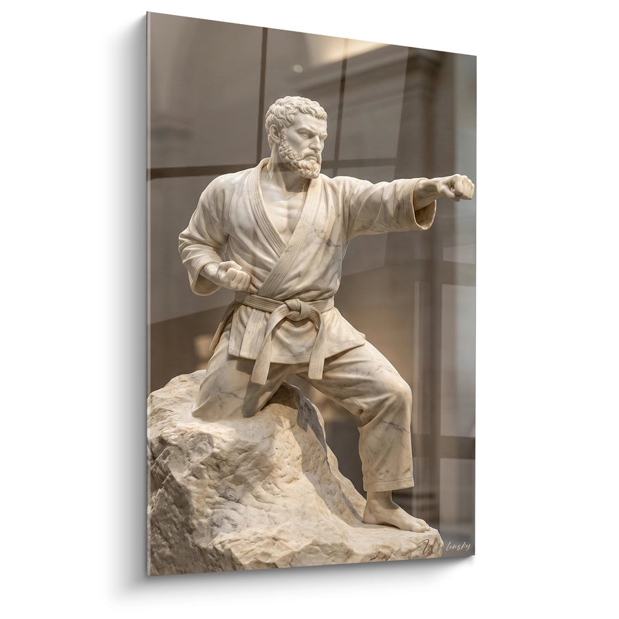 Tableau Statue Maître Karaté - L'Art du Combat Éternel - Edition Karaté