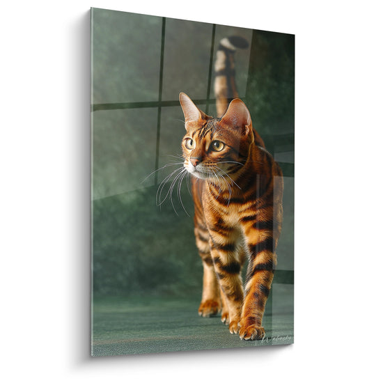 Schilderij Kat Toyger in Beweging - Feline Gratie - Editie kat Toyger