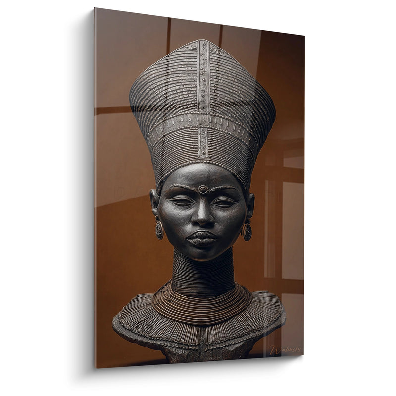 Afrikanische Königsbüste Gemälde - Ahnenmajesät - Edition Afrikanisches Gesicht