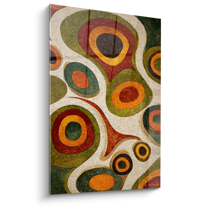 Concentric Circles Wall Art - Earthly Mosaic - African Abstract Edition
