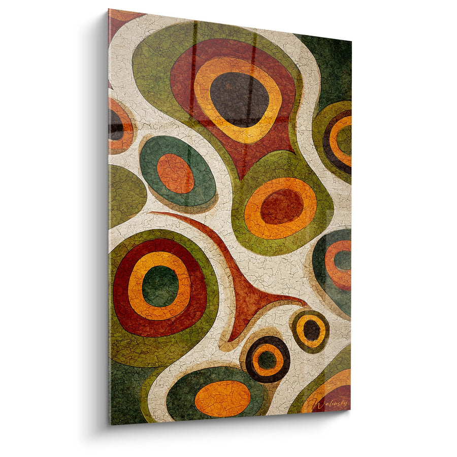 Tableau Cercles Concentriques - Mosaïque Terrestre - Edition Africain abstrait