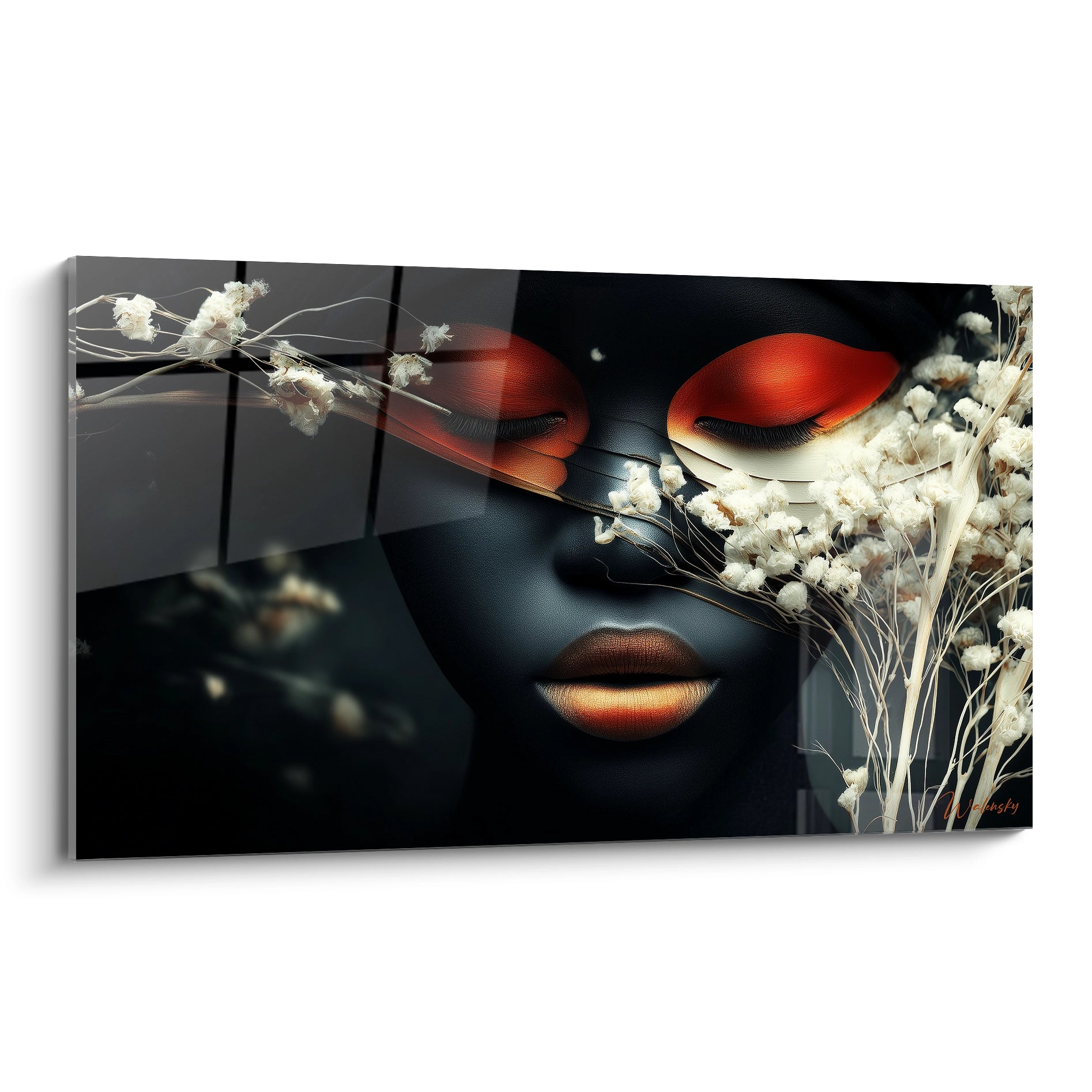 Tableau regard diamant noir - édition visage africain