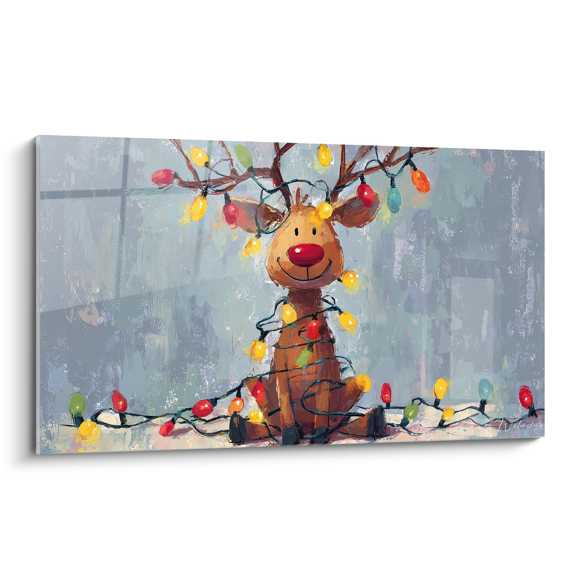 Tableau Renne Ambassadeur des réjouissances - édition Noel