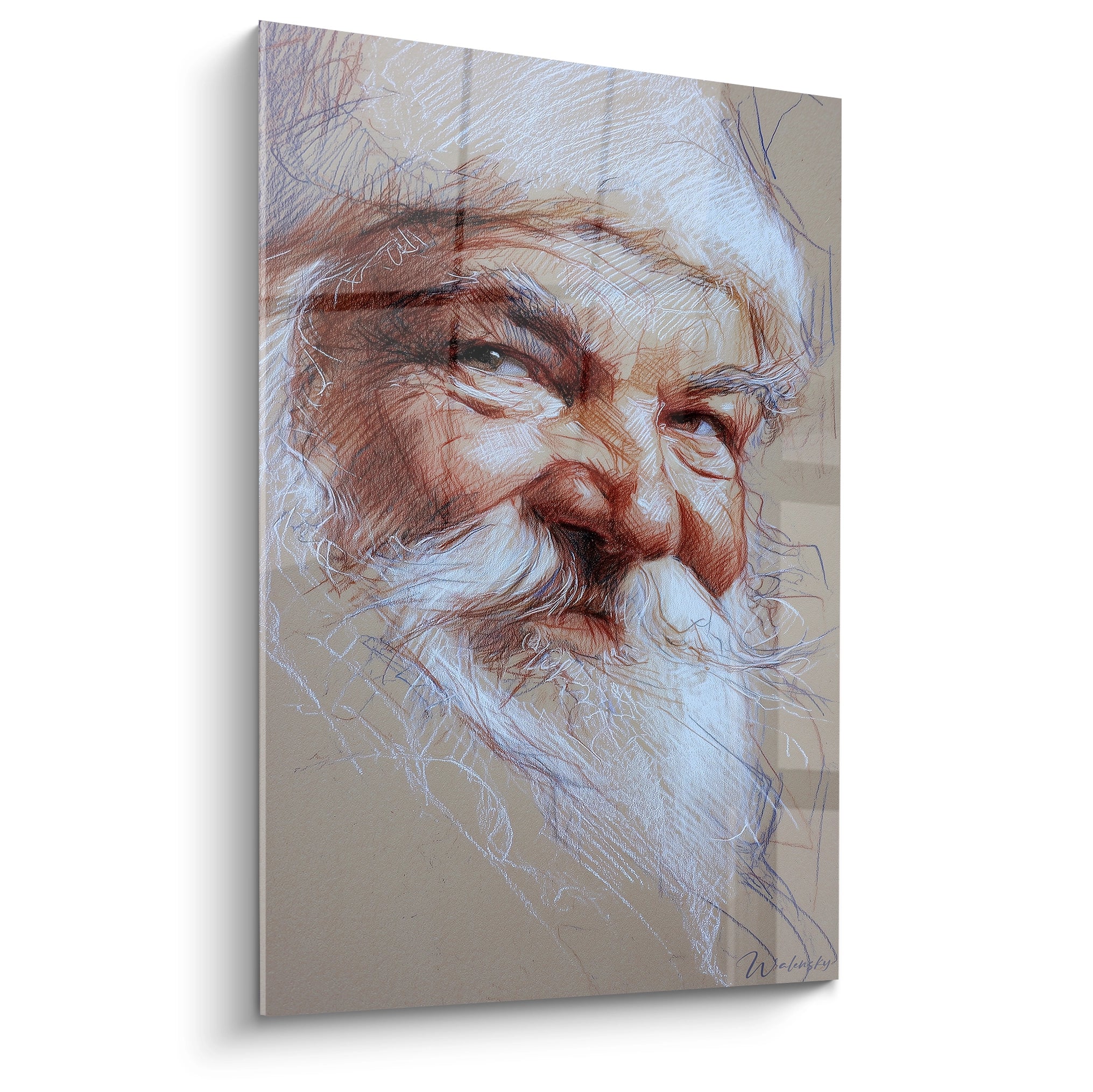 Tableau Homme Père des neiges bienveillant - édition Noel