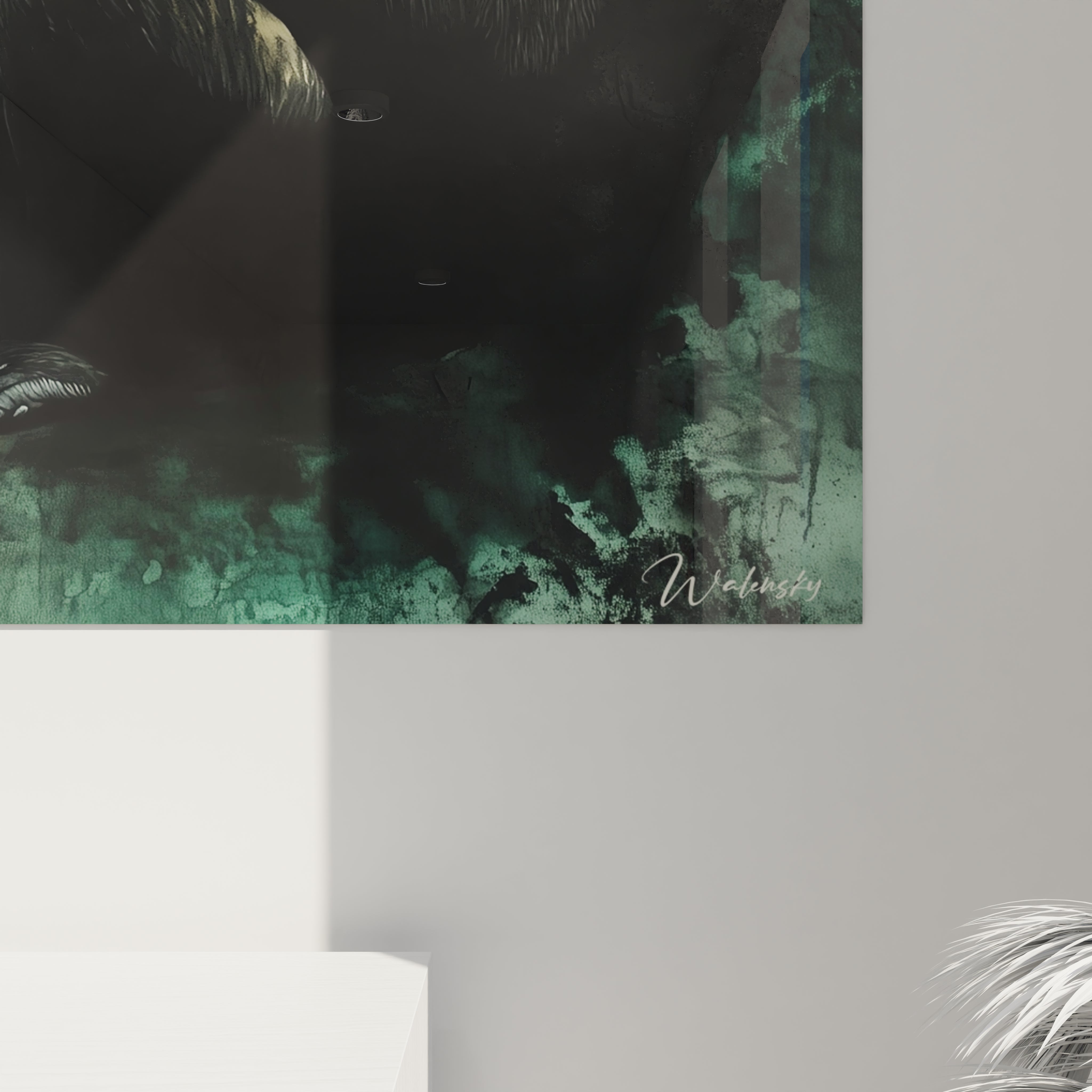Tableau gorille moderne de Walensky avec des couleurs vibrantes et un design artistique unique