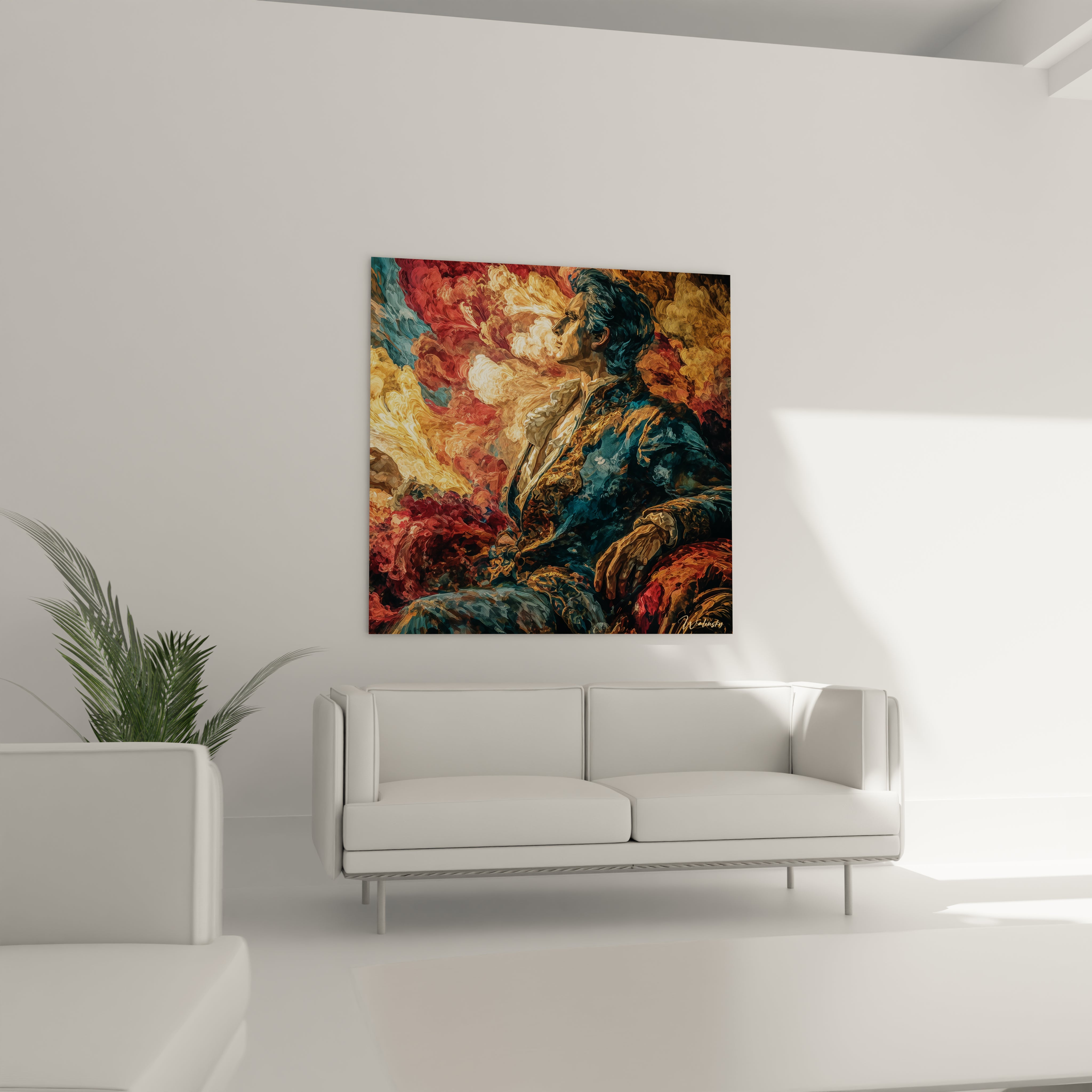 Tableau mural Walensky portrait baroque d homme peint en couleurs riches dans salon tableau baroque homme créateur