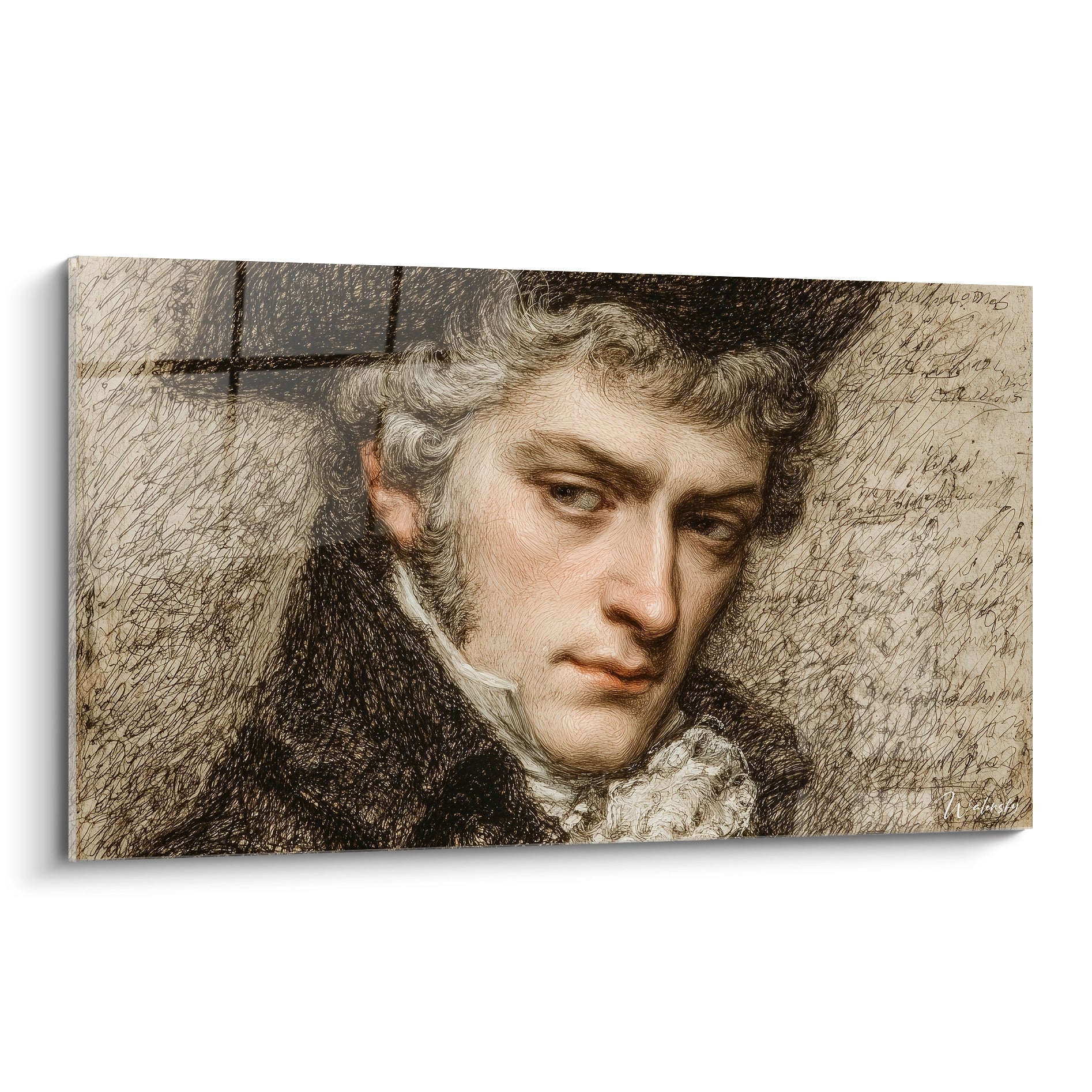 Walensky tableau mural reproduisant un portrait classique sur toile tableau portrait Louis XVI pour décoration