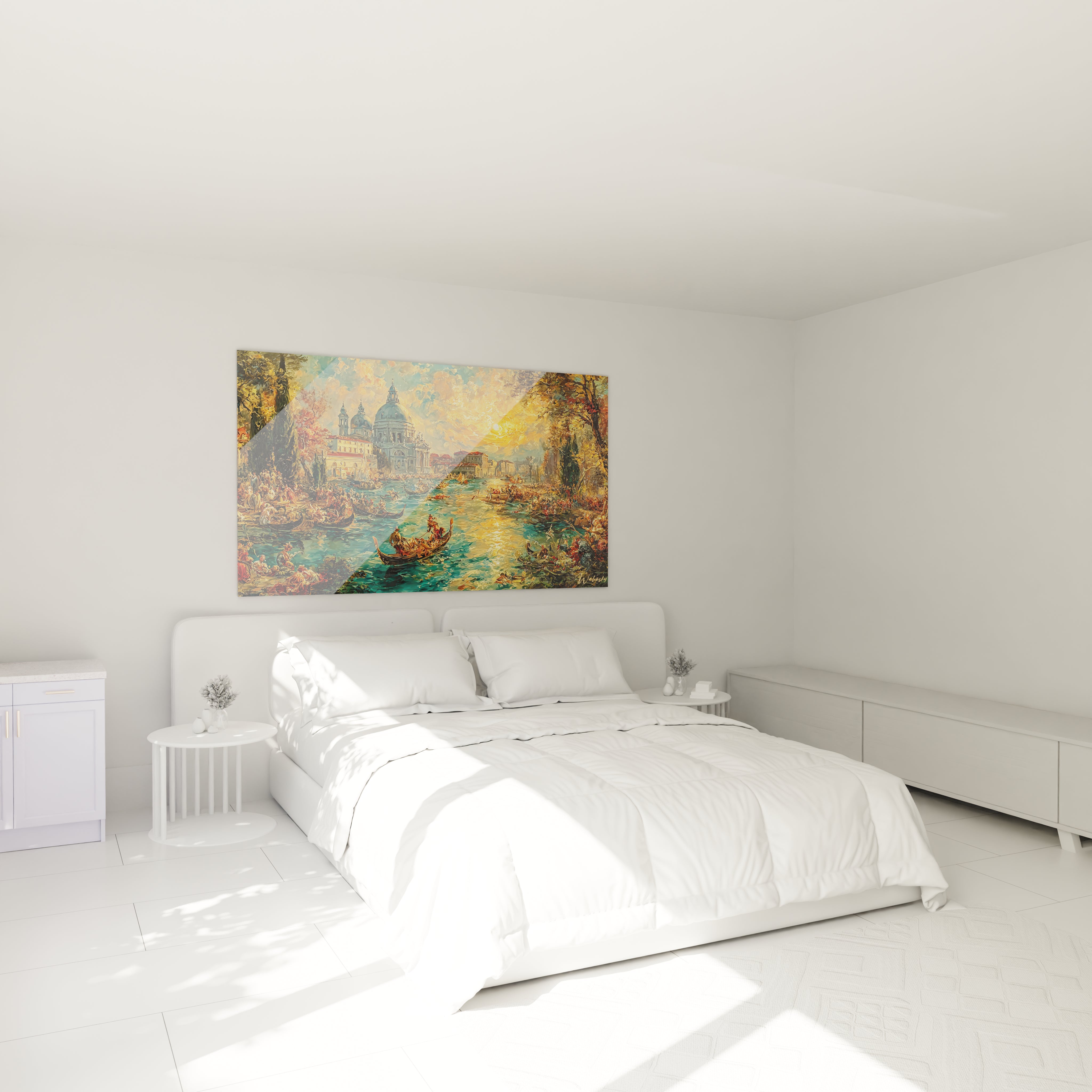 Tableau mural Walensky représentant Venise en style tableau Venise renaissance italienne couleurs chaudes pour déco chambre