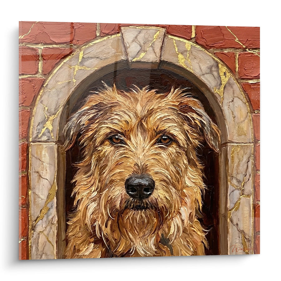 Tableau Berger Picard aux Tons Dorés dans Arche de Pierre - Portrait Noble - Edition Berger Picard