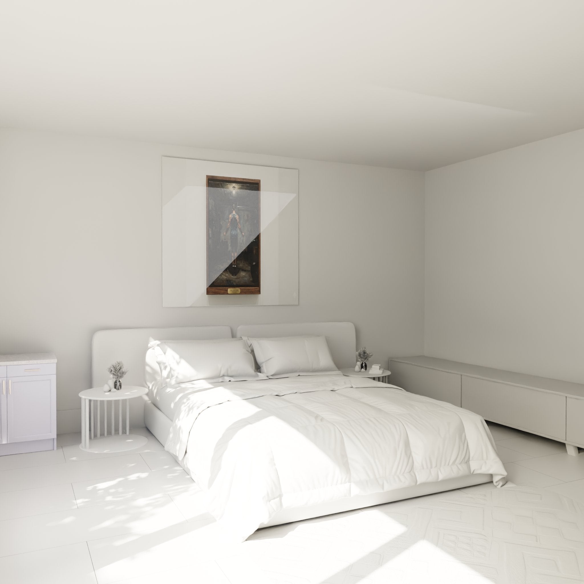 Decoration murale fitness avec tableau corde a sauter dans chambre moderne style sportif motivant