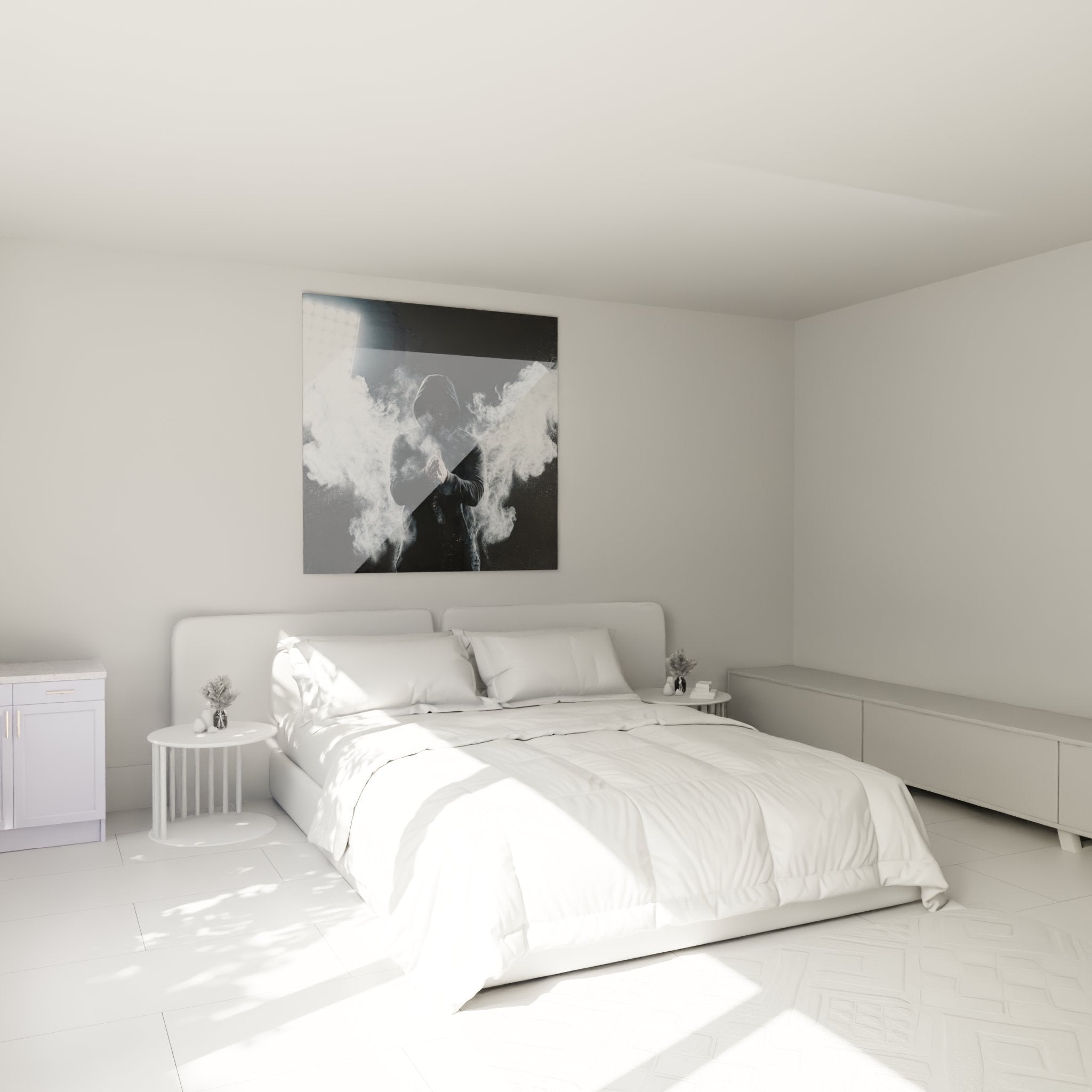 Decorazione murale camera quadro atleta crossfit polvere esplosiva arte moderna sport