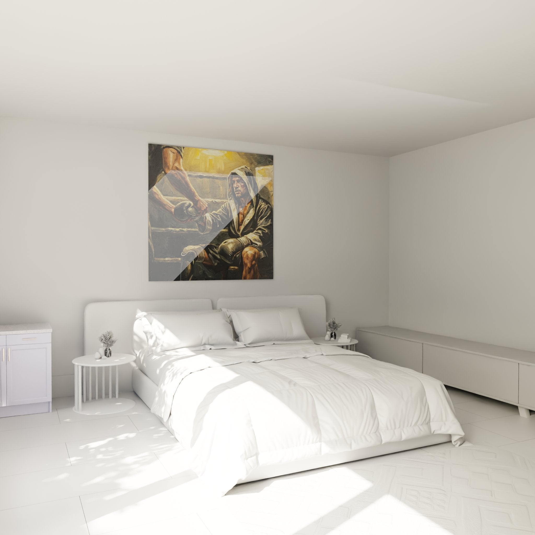 Decoration murale tableau artisan travailleur chambre ambiance chaleureuse edition paralympique