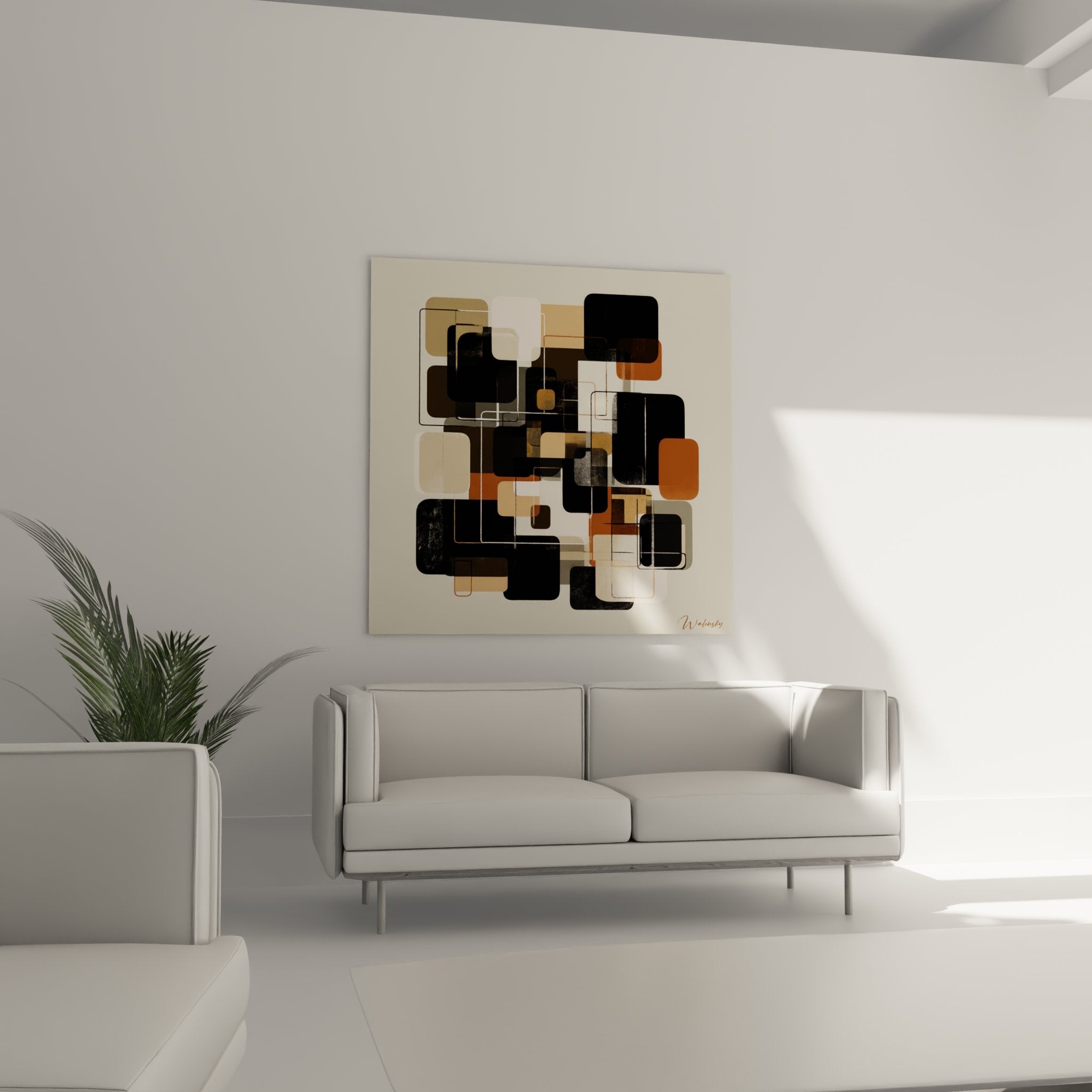 Close-up detail of interlocking geometric shapes abstract African artwork artistic textures and layered compositions