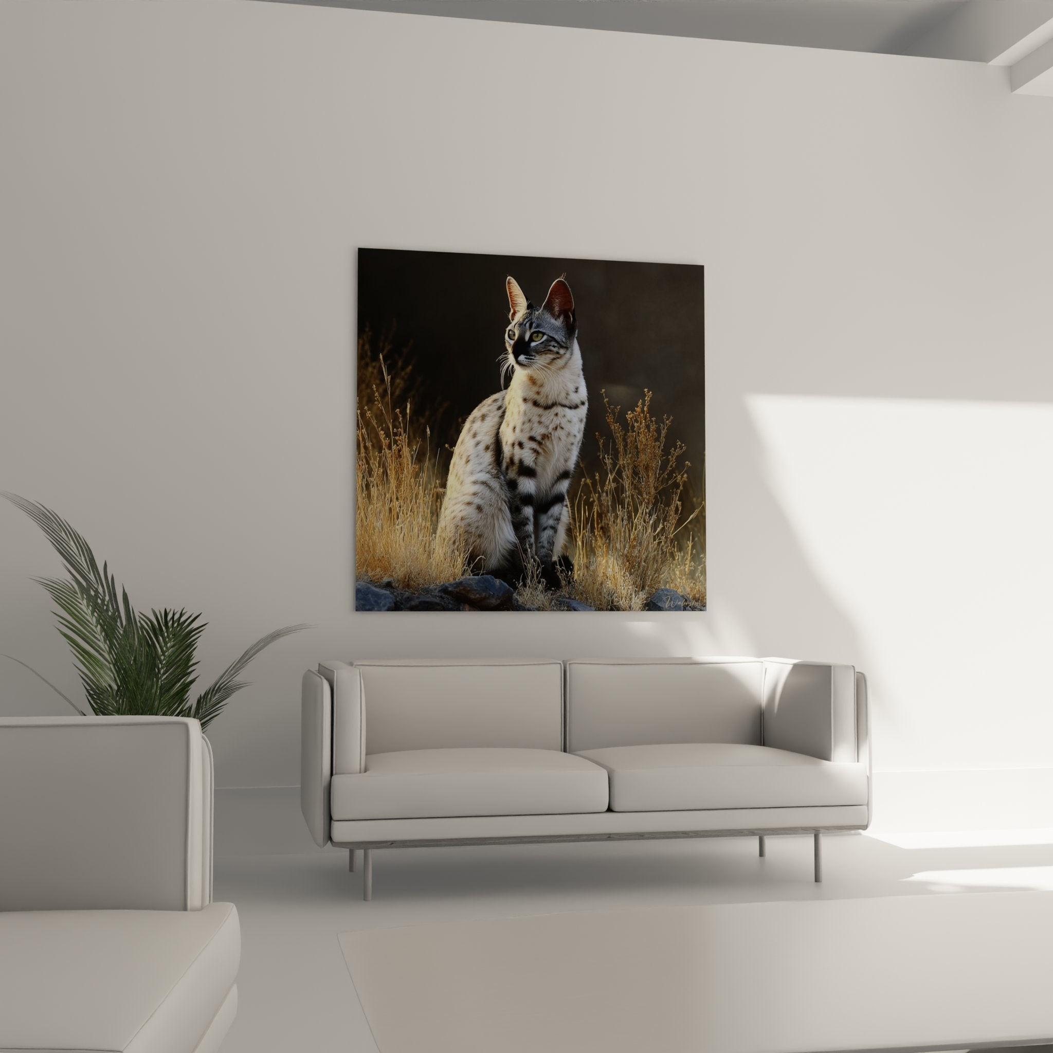 Primo piano del volto di un gatto Egyptian Mau che mostra i dettagli del mantello puntinato argentato e l'espressione nobile felina