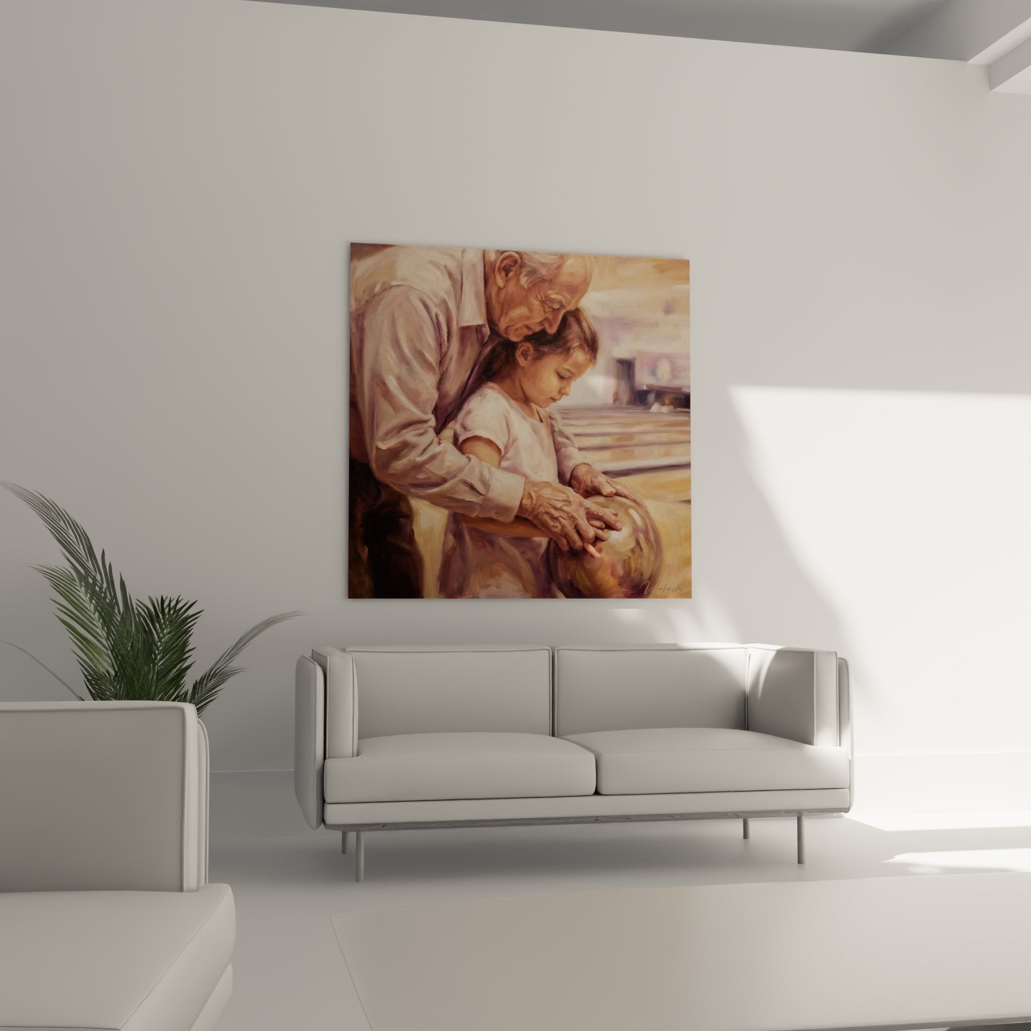 Detail potter's hands on clay pottery wheel realistic technique painting artisan