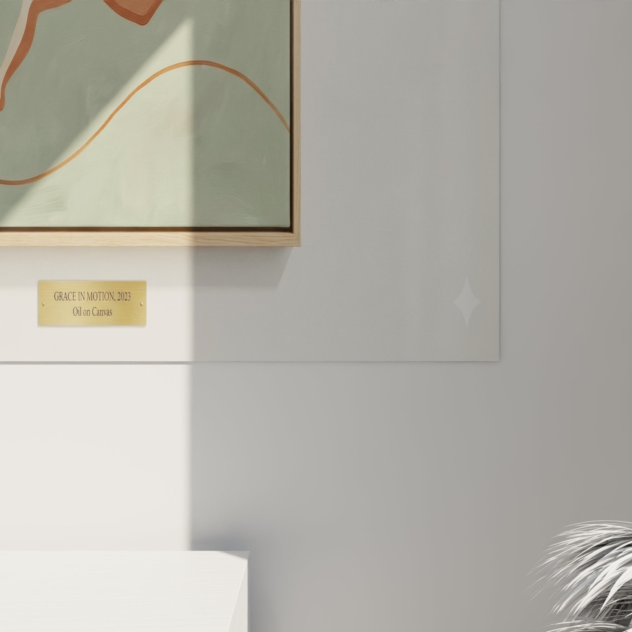 Vue d'ensemble du tableau mural corde à sauter dans un intérieur contemporain, art décoratif sport