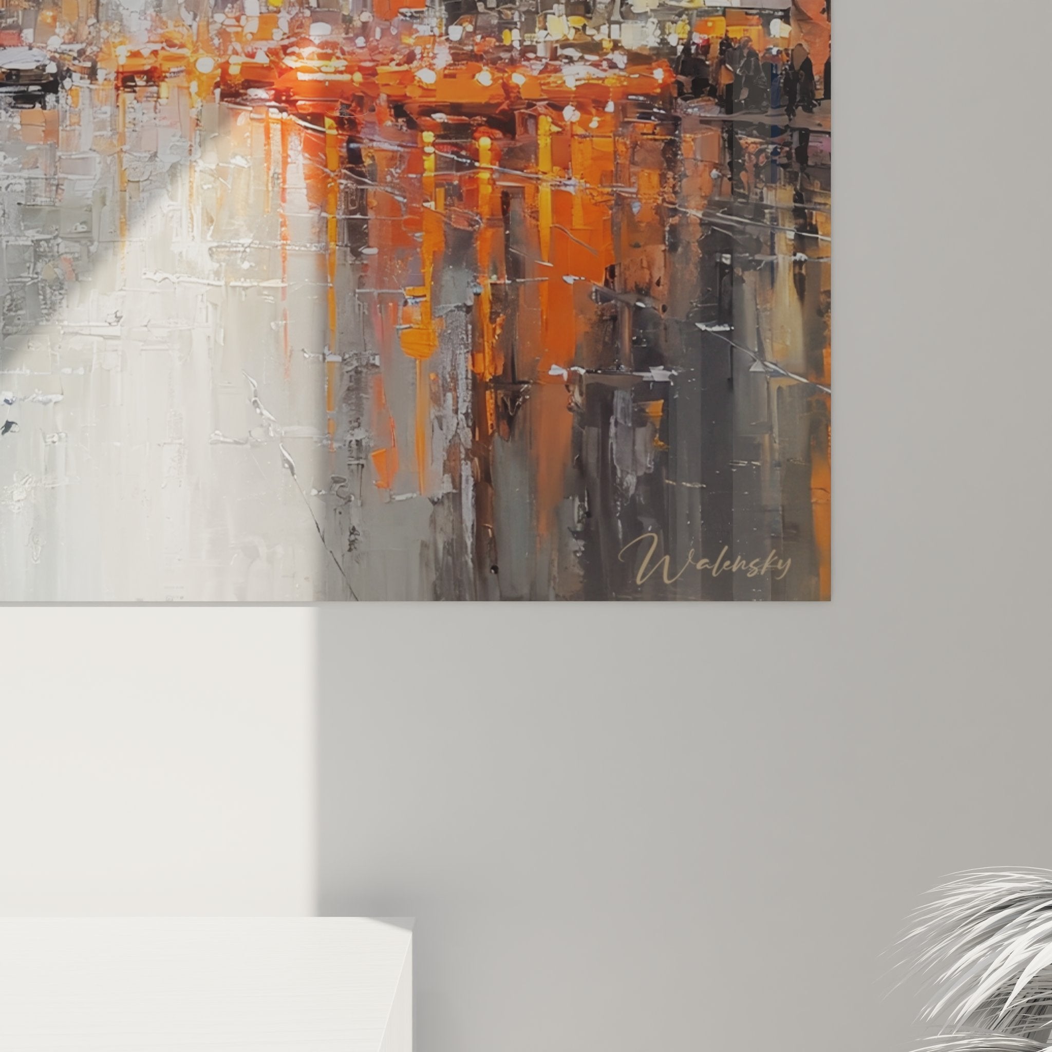 Tableau rue new-yorkaise sous la pluie - Reflets urbains - édition New York