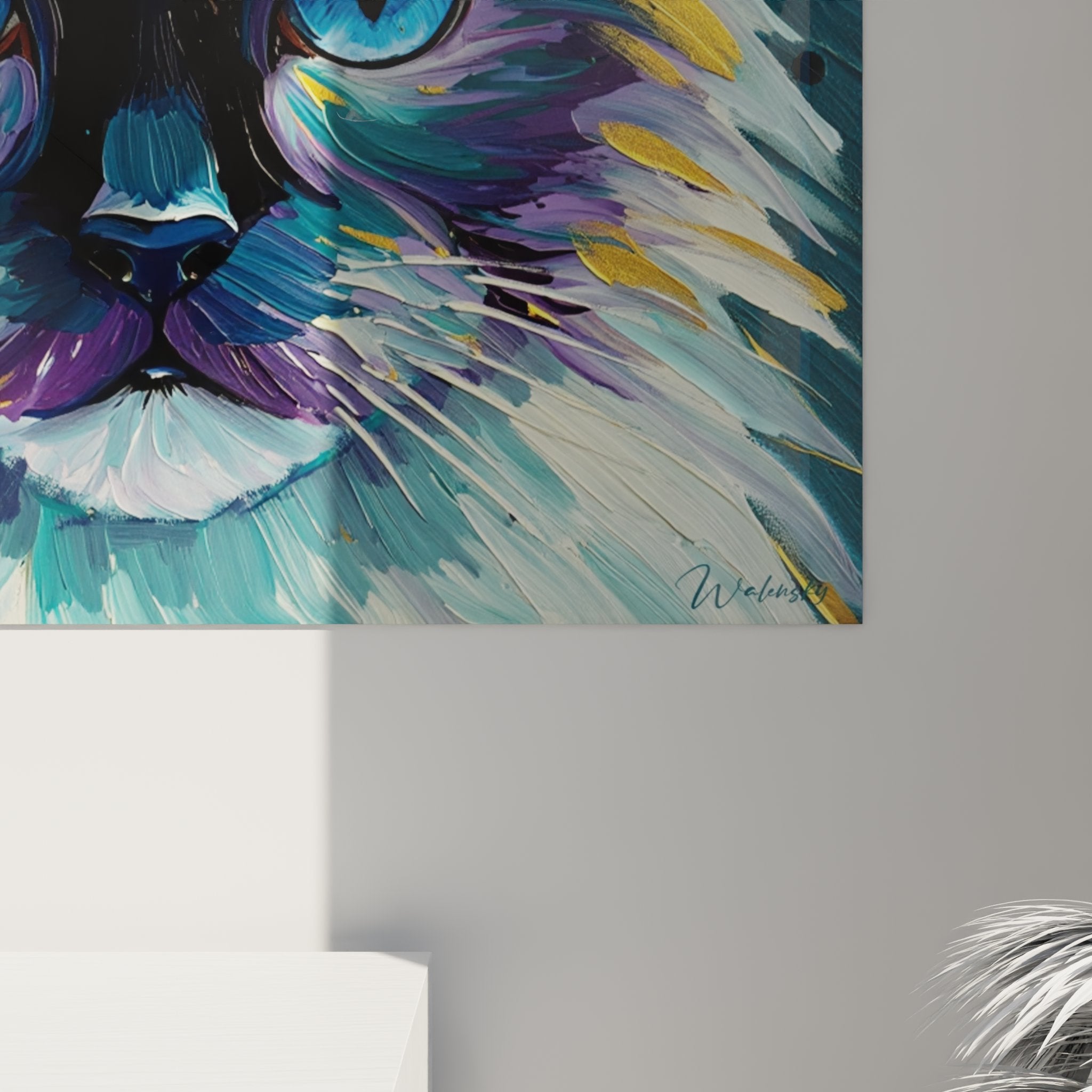 Overview Birman cat wall art modern art interior decoration contemporary feline