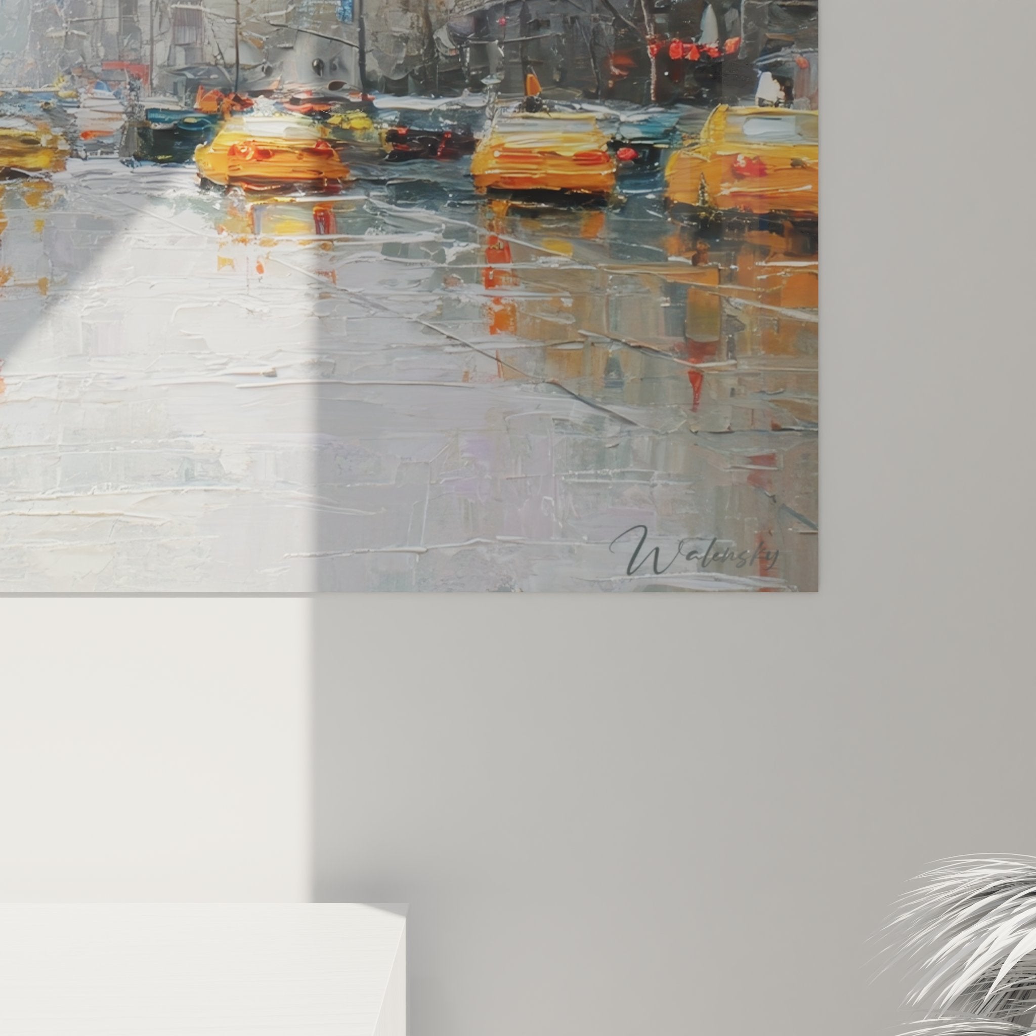 Tableau rue de New York sous la pluie - Reflets urbains - édition New York