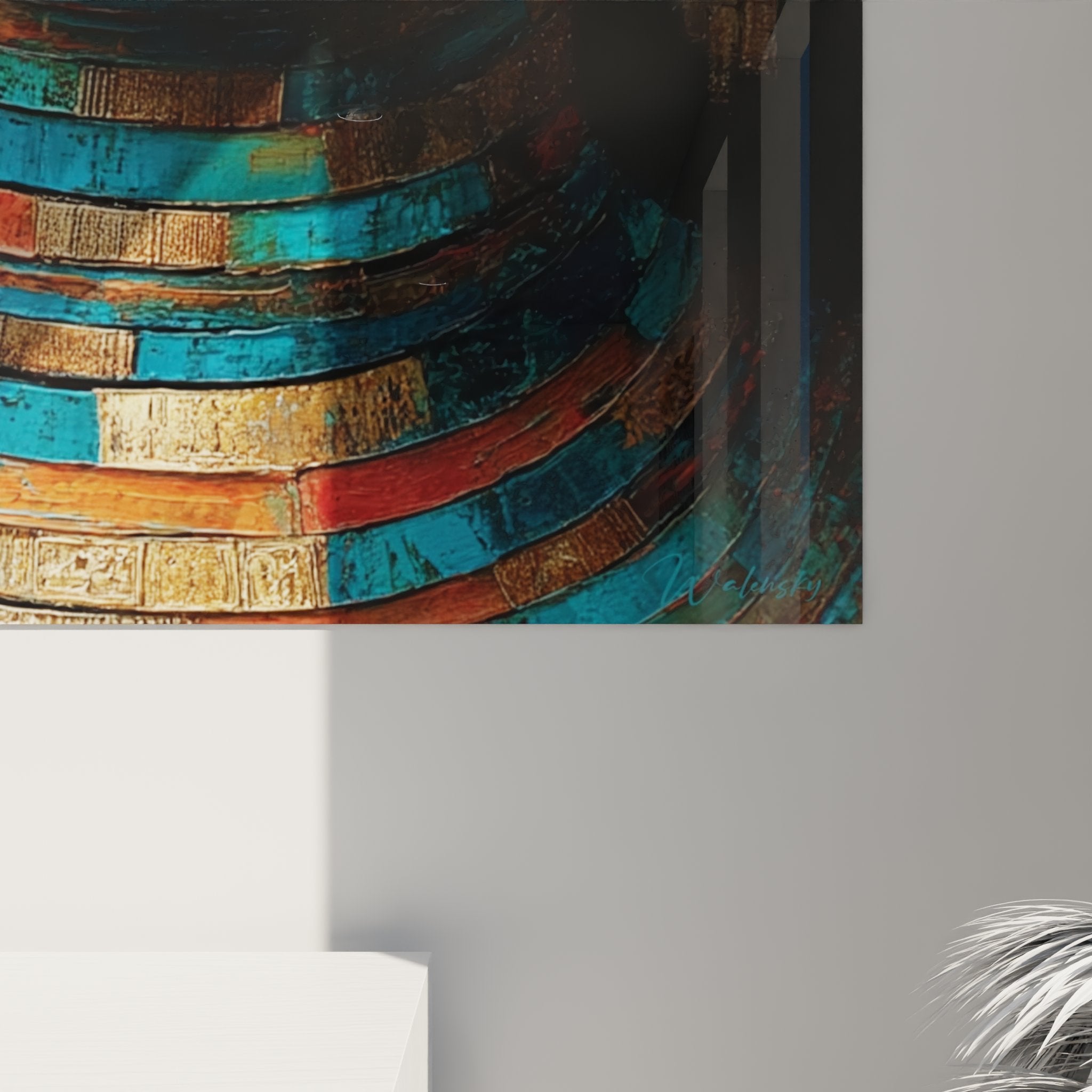 Vista completa quadro faraone donna africana parete soggiorno decorazione arte etnica moderna cornice nera